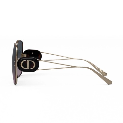 Dior DIORBOBBY S1U - B5AE A - 64 Lunettes de soleil Havane, Noir, Or Angulaire