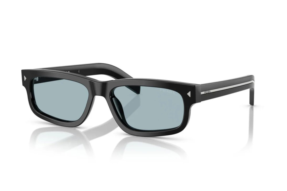 PRADA PR B11S - 16K60P - 57 Lunettes de soleil Noir Angulaire