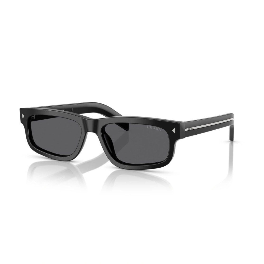 PRADA PR B11S - 16K731 - 57 Lunettes de soleil Noir Angulaire