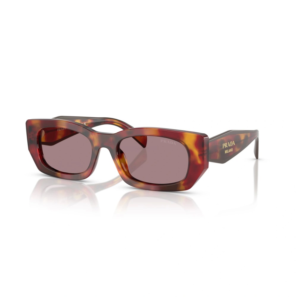 PRADA PR B05S - ​22A20I - ​53 Lunettes de soleil Havane Angulaire