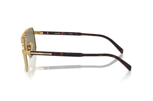 PRADA PR A57S - 5AK90F - 61 Lunettes de soleil Or, Havane foncé Angulaire