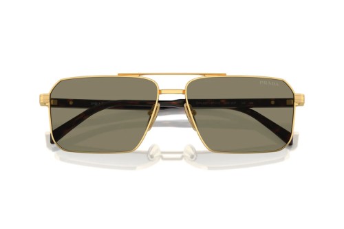 PRADA PR A57S - 5AK90F - 61 Lunettes de soleil Or, Havane foncé Angulaire