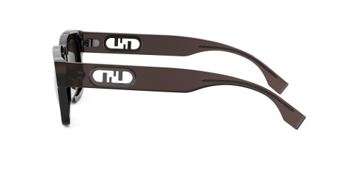 Fendi FE40107I - 52E - 53 Lunettes de soleil Havane foncé Angulaire