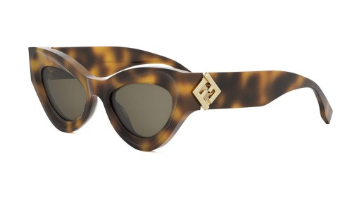 Fendi FE40146I - 53N - 52 Lunettes de soleil Havanna Cat Eye