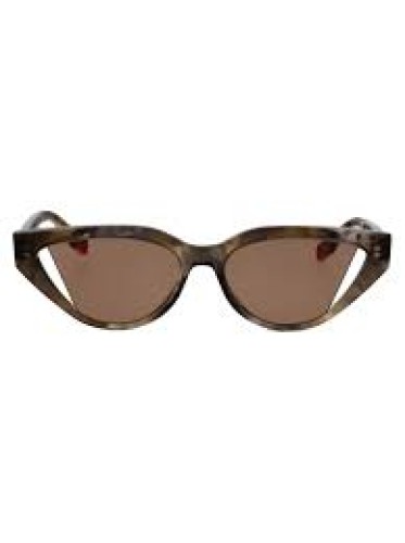 Fendi FE40009I - 56E - 52 Lunettes de soleil Havane foncé Œil de chat