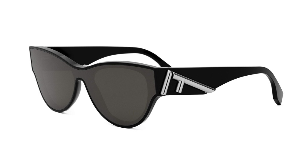 Fendi FE40135I - 01A - 139 Lunettes de soleil Noir Bouclier