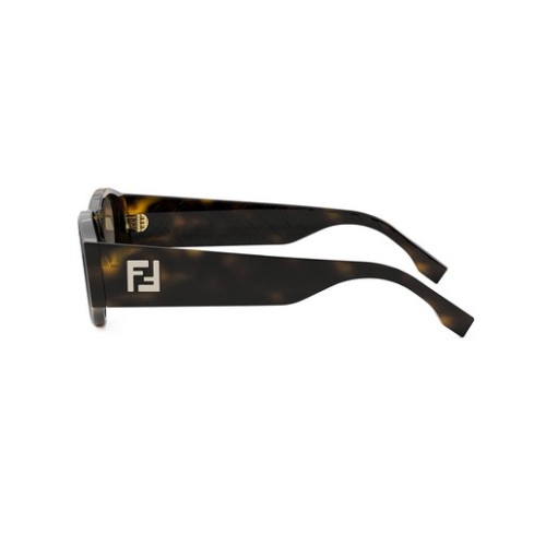 Fendi FE40158I - 52E - 55 Lunettes de soleil Havane foncé Ovale