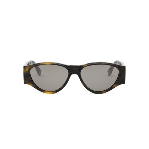Fendi FE40158I - 52E - 55 Lunettes de soleil Havane foncé Ovale