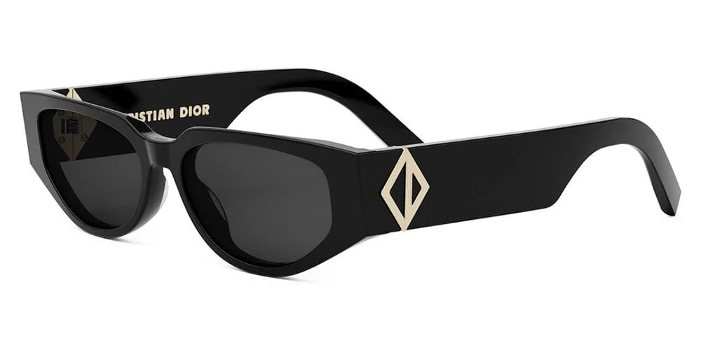 Dior CD DIAMOND S7I - 10A0 - 55 Lunettes de soleil Noir Angulaire