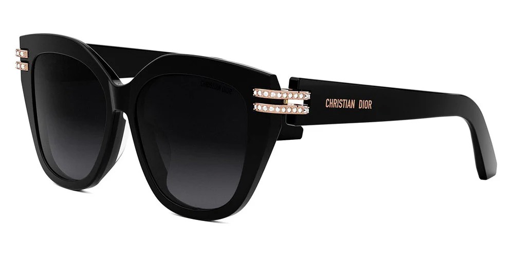 Dior CDIOR B4F - 10A1 - 56 Lunettes de soleil Noir Coussin arrondi