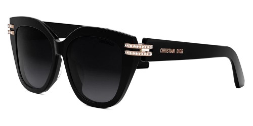 Dior CDIOR B4F - 10A1 - 56 Lunettes de soleil Noir Coussin arrondi