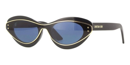 Dior DIORMETEOR B1I - 10B0 - 146 Lunettes de soleil Noir Œil de chat