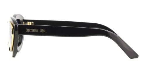 Dior DIORMETEOR B1I - 10B0 - 146 Lunettes de soleil Noir Œil de chat