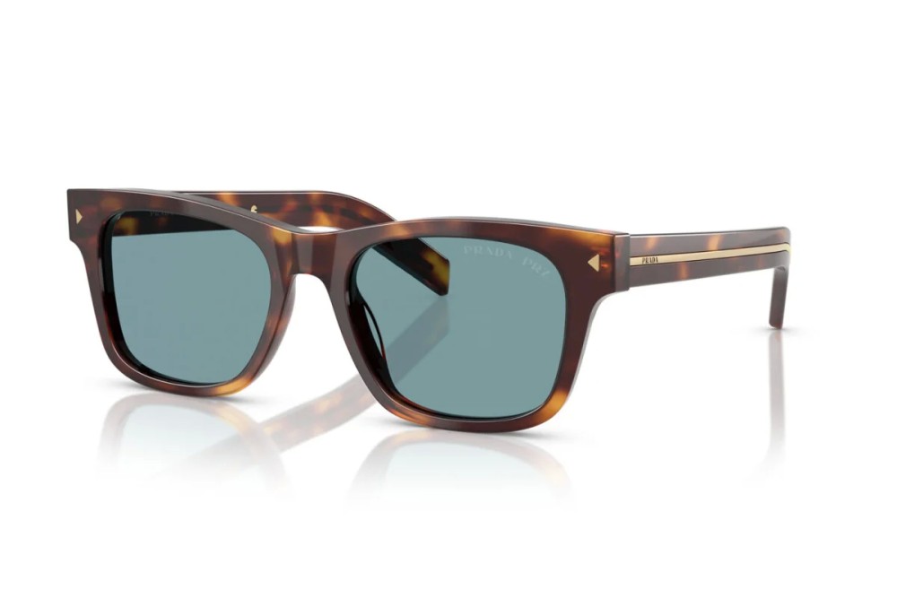 PRADA PR A17S - 15W04D - 54 - AVEC DES VERRES POLARISÉS Lunettes de soleil Havane foncé Angulaire