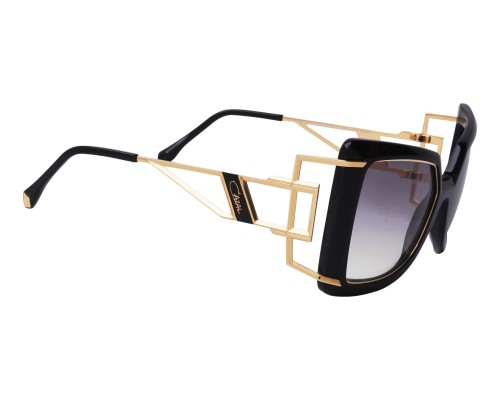 Cazal 8506 - 001 - 55 Lunettes de soleil Noir, Or Œil de chat