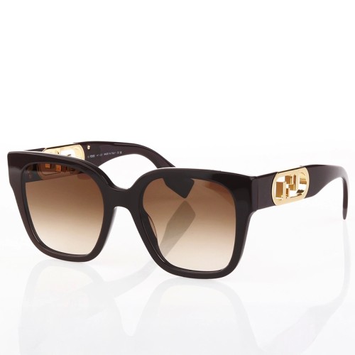 Fendi FE40063I - 50F - 54 Lunettes de soleil Marron Angulaire
