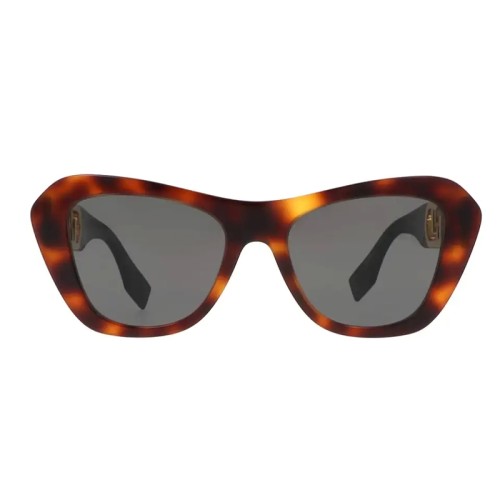 Fendi FE40064I - 53A - 52 Lunettes de soleil Havane, Noir Œil de chat