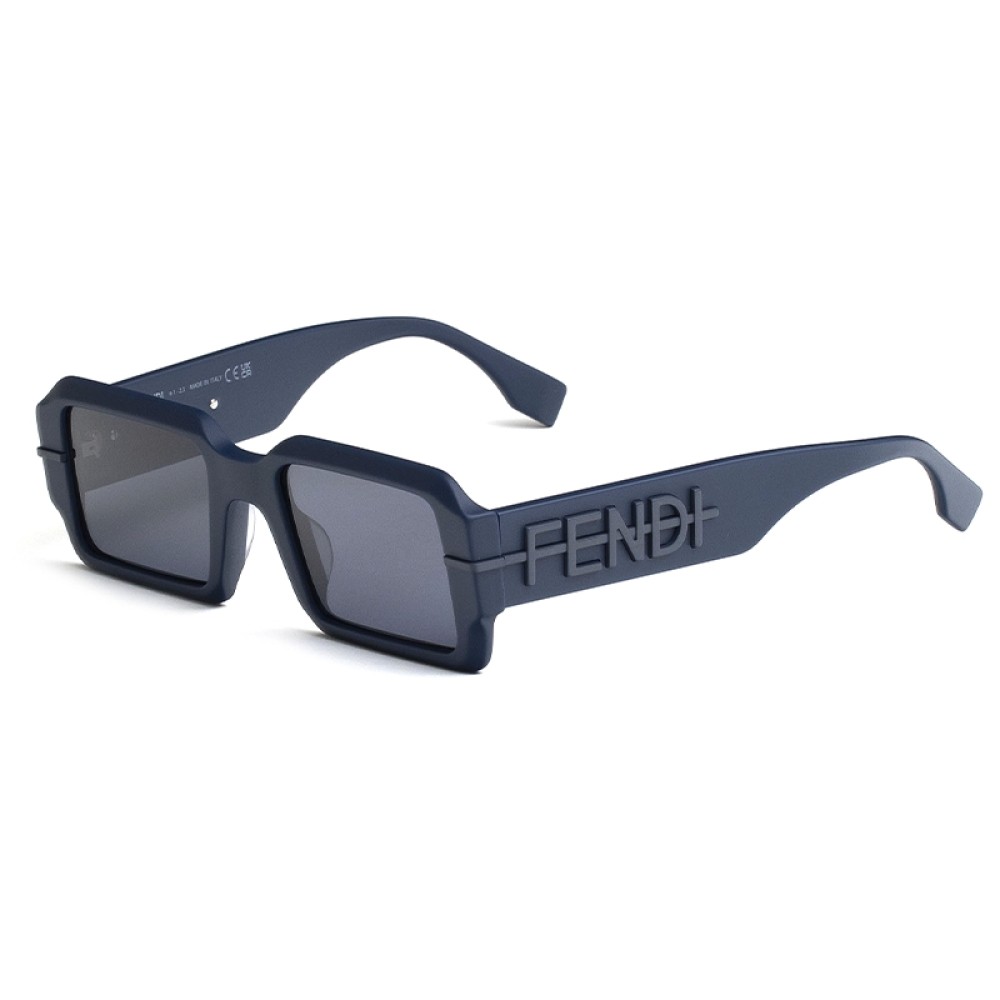 Fendi FE40073U - 90V - 52 Lunettes de soleil Bleu Angulaire