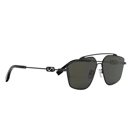 Fendi FE40079U - 12A - 58 Lunettes de soleil Noir Pilote (Aviateur)