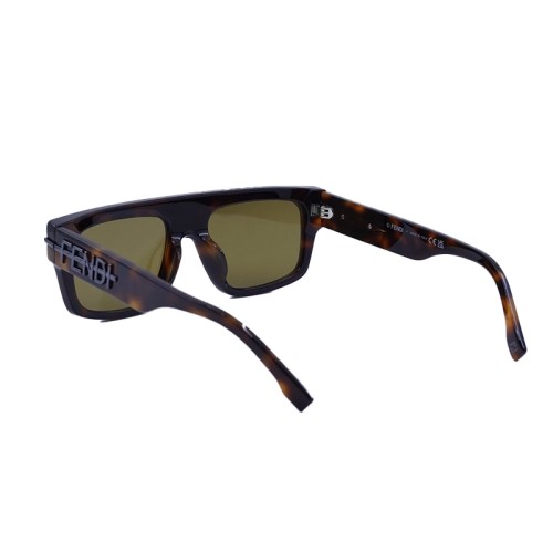 Fendi FE40091U - 53E - 54 Lunettes de soleil Havane Dessus plat