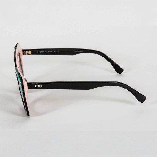 Fendi FF 0260/S - 3H253 - 52 Lunettes de soleil Noir Coussin arrondi