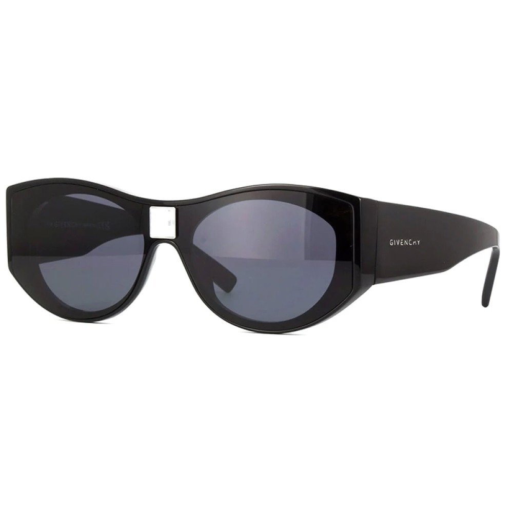 Givenchy GV40014I - 01A - 142 Lunettes de soleil Noir, Blanc Ovale
