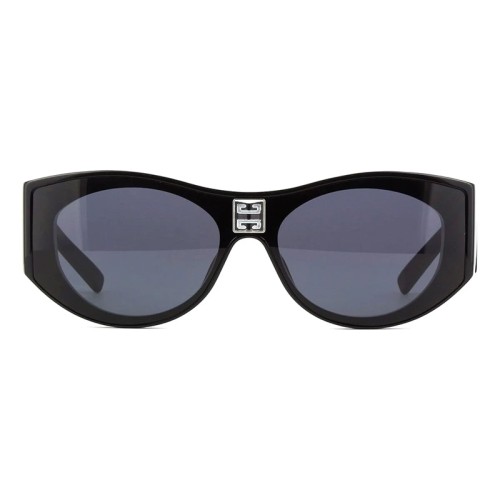 Givenchy GV40014I - 01A - 142 Lunettes de soleil Noir, Blanc Ovale