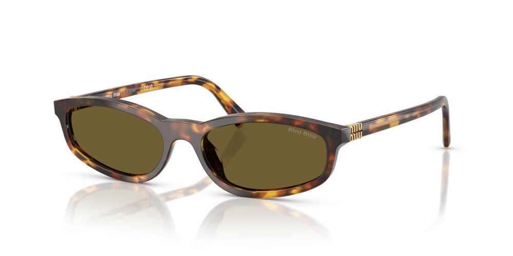 MIU MIU MU A06S - 14L09Z - 54 Lunettes de soleil Havane foncé Ovale