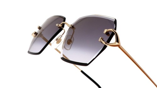 Cartier CT0466S - 001 - 58 Lunettes de soleil Or Angulaire