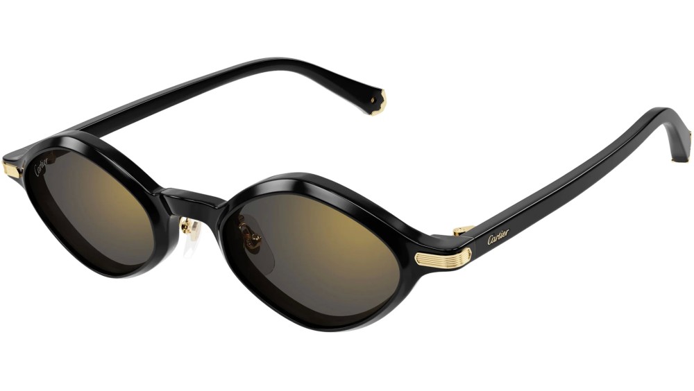 Cartier CT0540S - 001 - 48 Lunettes de soleil Noir Ovale