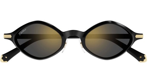 Cartier CT0540S - 001 - 48 Lunettes de soleil Noir Ovale