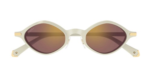 Cartier CT0540S - 005 - 48 Lunettes de soleil White Oval