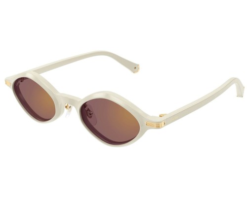 Cartier CT0540S - 005 - 48 Lunettes de soleil White Oval
