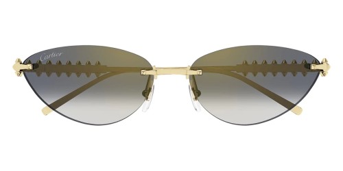 Cartier CT0543S Clash de Cartier - 001 - 58 Lunettes de soleil Or Œil de chat
