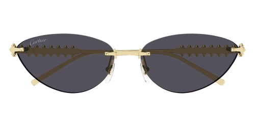 Cartier CT0543S Clash de Cartier - 002 - 58 Lunettes de soleil Or Œil de chat