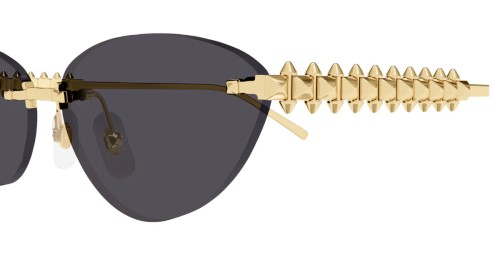 Cartier CT0543S Clash de Cartier - 002 - 58 Lunettes de soleil Or Œil de chat