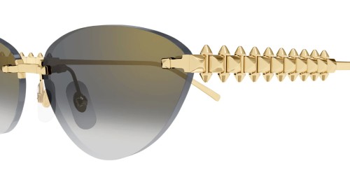 Cartier CT0543S Clash de Cartier - 001 - 58 Lunettes de soleil Or Œil de chat