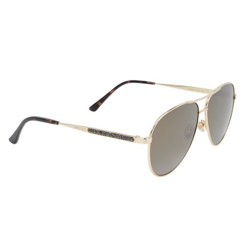 Jimmy Choo JIMENA/S - 06JHA - 60 Lunettes de soleil Or, Havane Pilote (Aviateur)