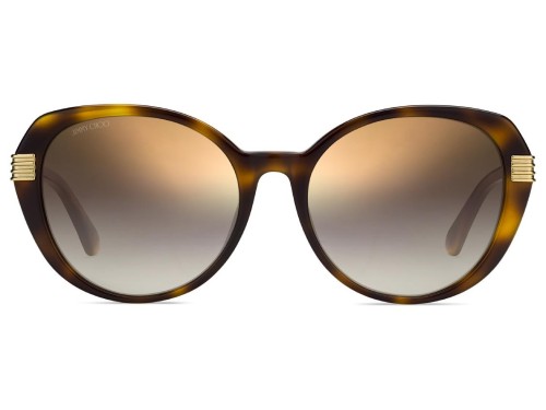 Jimmy Choo ORLY/F/S - 086JL - 56 Lunettes de soleil Havane, Or Œil de chat