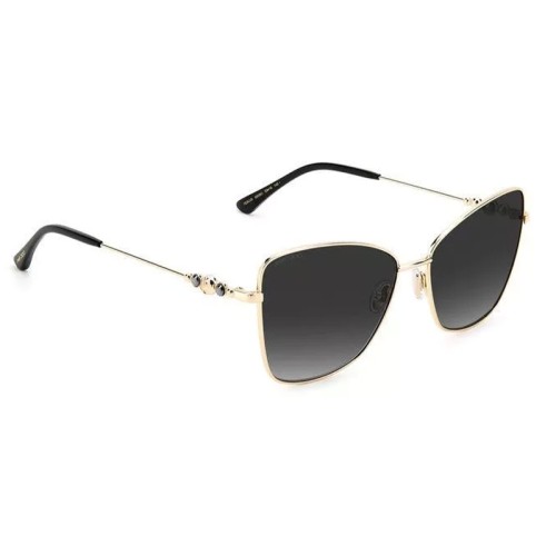 Jimmy Choo TESO/S - 0009O - 59 Lunettes de soleil Or, Noir Œil de chat