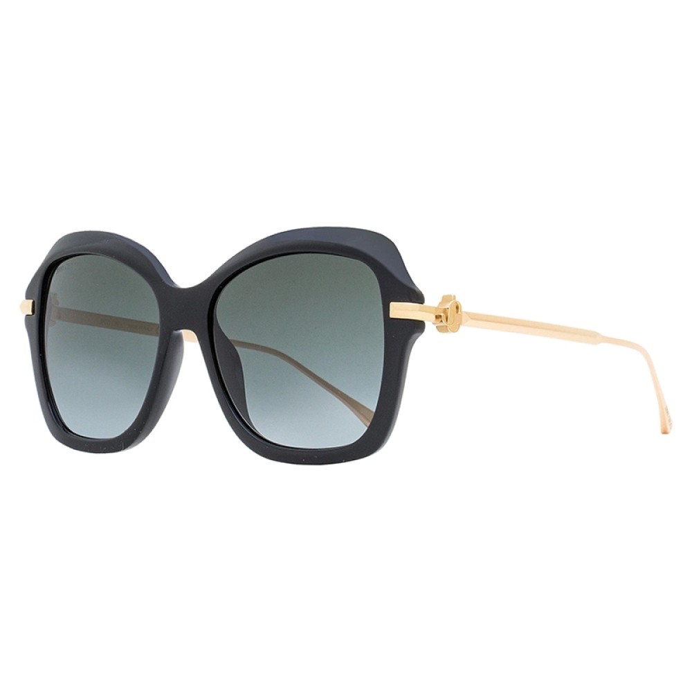 Jimmy Choo TESSY/G/S - 8079O - 56 Lunettes de soleil Or, Noir Angulaire