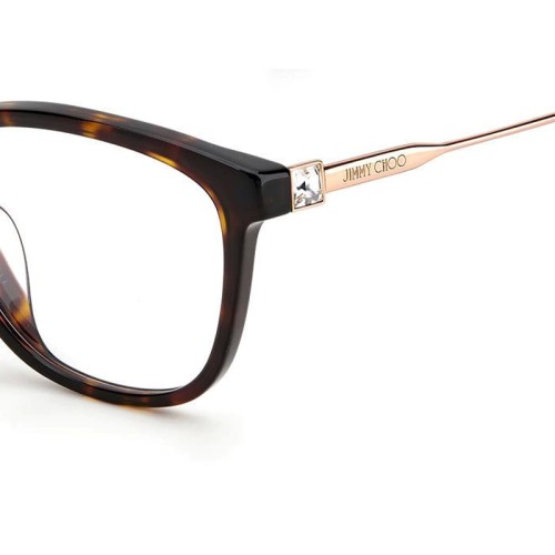 Jimmy Choo JC325/F - 086 - 53 Cadres optiques Havane Coussin arrondi