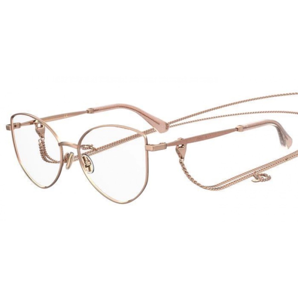 Jimmy Choo JC327 With chain - DDB - 52 Cadres optiques Rose gold Pillow (Rounded)