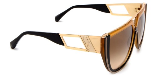 Cazal 8511 - 003 - 59 Lunettes de soleil Or, Noir Pilote (Aviateur)