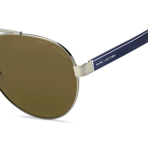 Marc Jacobs 341/S - PJP70 - 60 Lunettes de soleil Argent, Bleu Pilote (Aviateur)