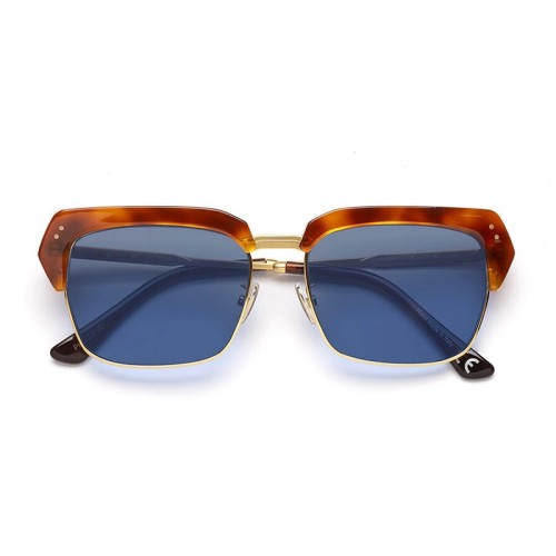 Marni PHD Three Gorges Blue - 57 Lunettes de soleil Havane, Or Angulaire