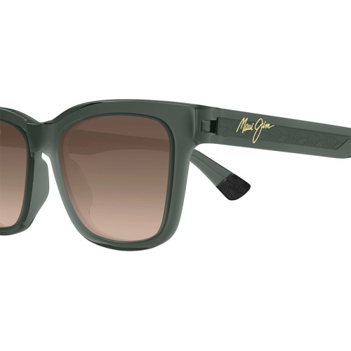 Maui Jim MJ0644S HANOHANO - 004 - 53 - AVEC DES VERRES POLARISÉS Lunettes de soleil Vert Angulaire
