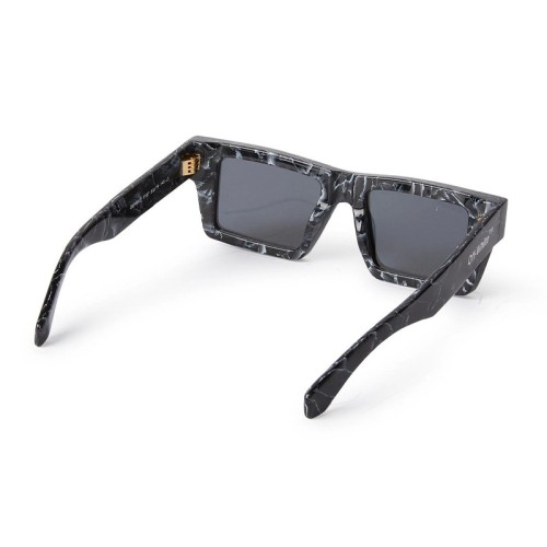 Off-White OERI017 NASSAU - 1107 - 51 Lunettes de soleil Noir, Blanc, À motifs Angulaire