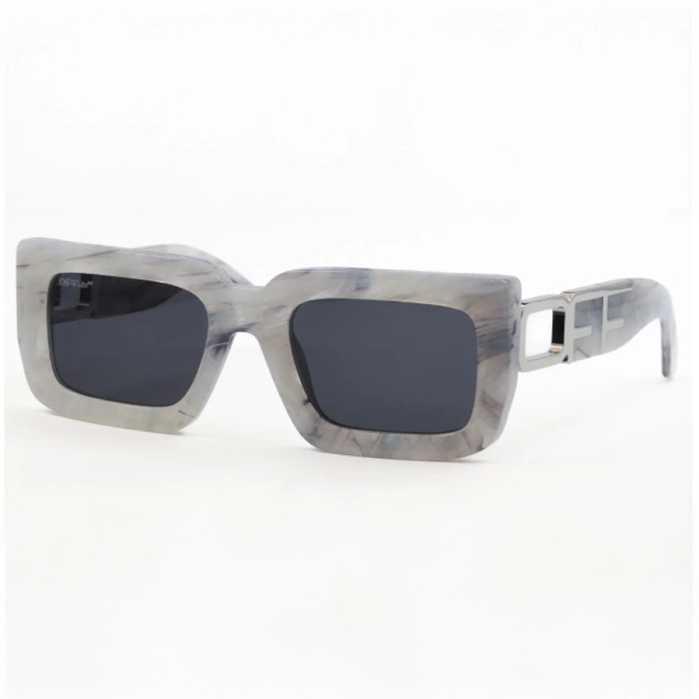 Off-White OERI073 BOSTON - 0807 - 54 Lunettes de soleil Blanc, Marron, À motifs Angulaire