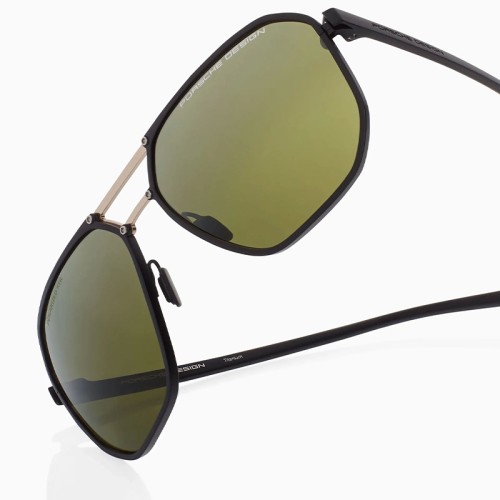 Porsche Design P8971 - A - 61 - AVEC DES VERRES POLARISÉS Lunettes de soleil Noir Pilote (Aviateur)